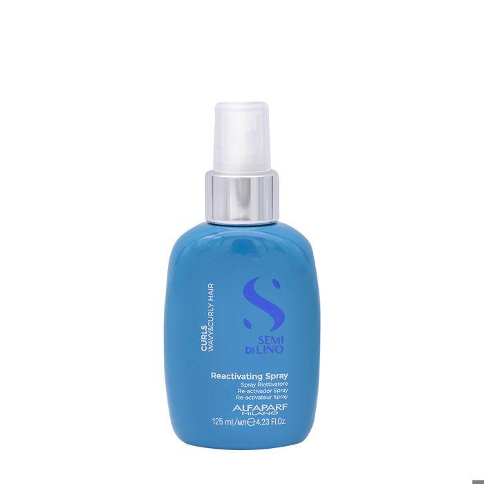 Spray Réactivateur - Alfaparf Milano - Semi di Lino - 125ml - Cheveux Bouclés - Protection Anti-Humidité