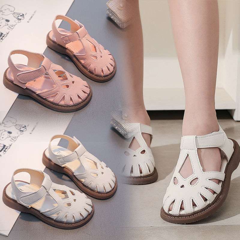 2025 girls shoes sandals dance baby summer fashion princess little girl student middle aged and older soft sole non-slip