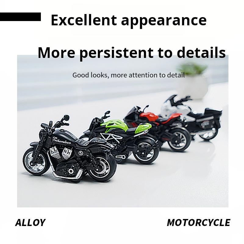 1:16 Scale Motorcycle Street Sport Bike Adv Motorcycle Simulation Die-Cast Model Collectible Ornament Toy Car Boys Pull Back