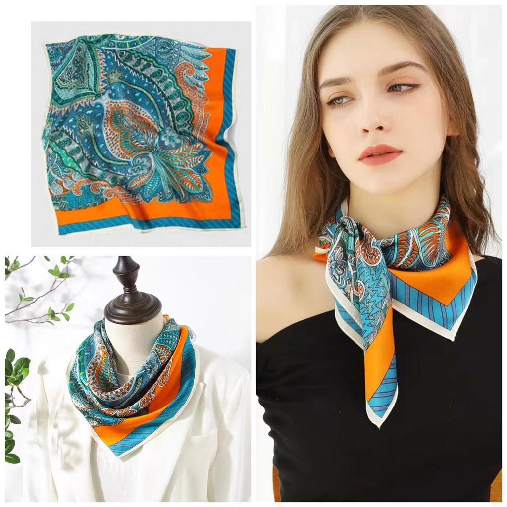 Eleganti Foulard di Seta da Donna Con Centinaia di Camicie, Assistenti di Volo, Decorazione Professionale, Protezione del Collo, Foulard, 70 Foulard Quadrati Piccoli.