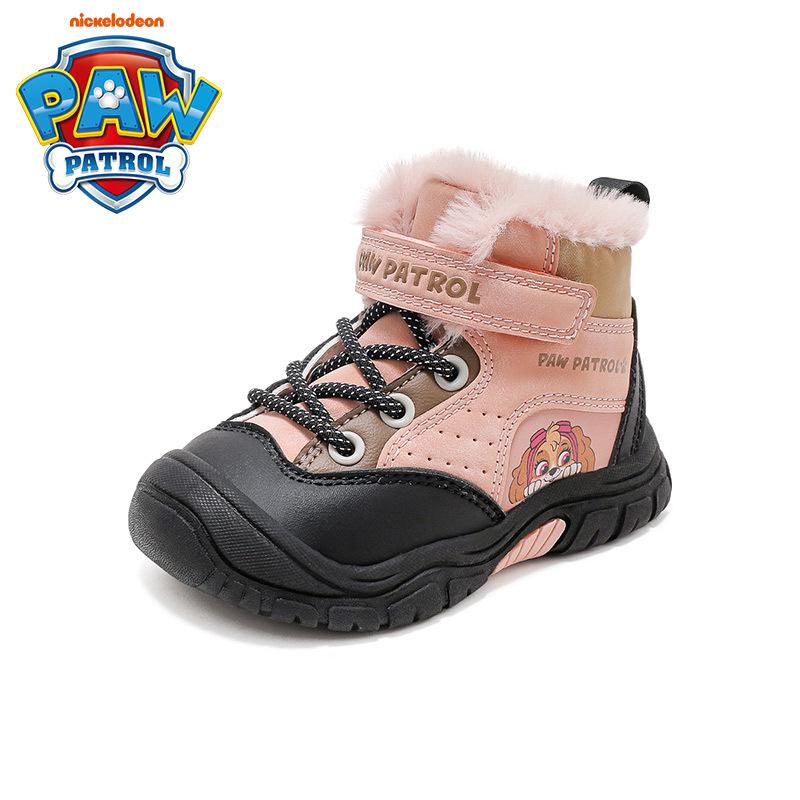 Genuine Paw Patrol Kids' Winter Non-slip Cotton Shoes 2025: Fashionable, Thickened, Versatile, Dirt-resistant.