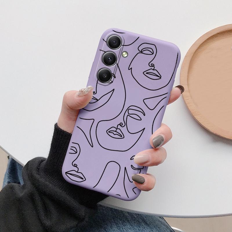 

Мягкий силиконовый чехол Artistic Line для Xiaomi Redmi Note 13 Pro 13C14 Samsung A35 A55 M35 S24 Huawei Honor 200 iPhone Camera Защитный противоударный чехол Samsung Galaxy S20