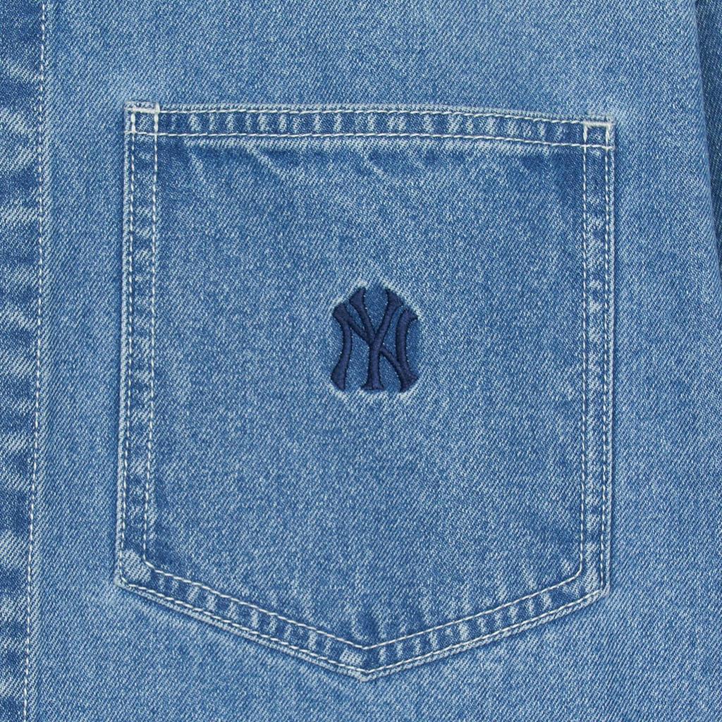 New MLB New York Yankees Denim Jacket Unisex Light Blue 3ADKV0151-50BLL