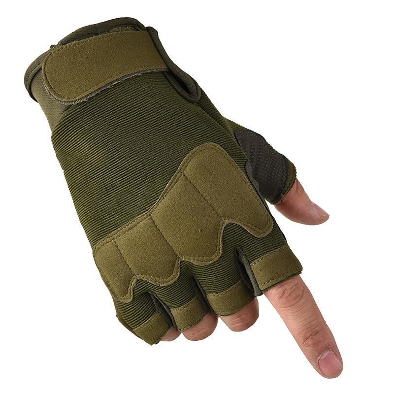 Herren Halbfinger Taktische Rutschfeste Atmungsaktive Fahrradhandschuhe