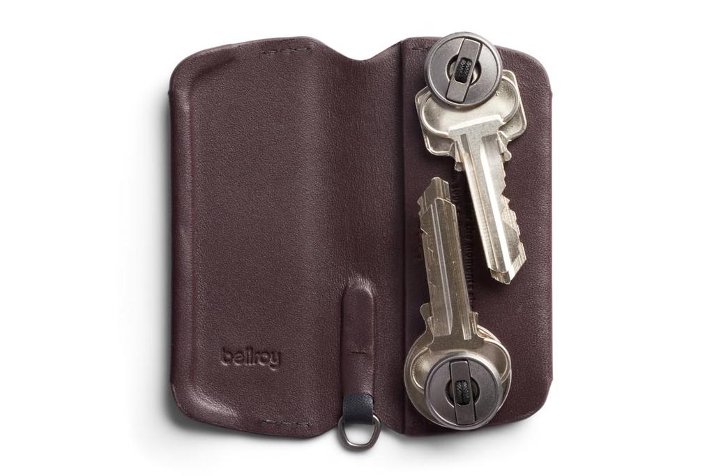 Bellroy Обложка для ключей Плюс Третье издание Кожаный чехол для ключей Вмещает ключи Глубокий сливовый – 4-8 -