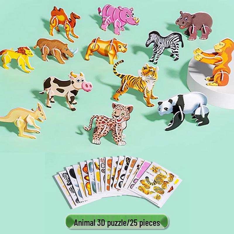 

3D Пазл Іграшка Динозавр та Комаха - Зроби Сам Ручна Збірка для Раннього Розвитку Дітей