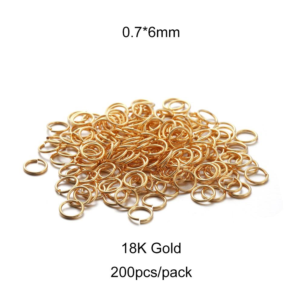 50-200pcs/lot 4 5 6 8 10 mm Stainless Steel Jump Rings Split Rings Connectors For DIY Jewelry Making Supplies Accessories