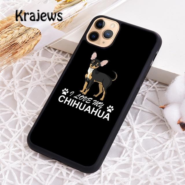 Krajews I Love My Chihuahua Dog Pug Phone Case Cover For iPhone 17 Air 16 14 Plus 12 13 Pro Max