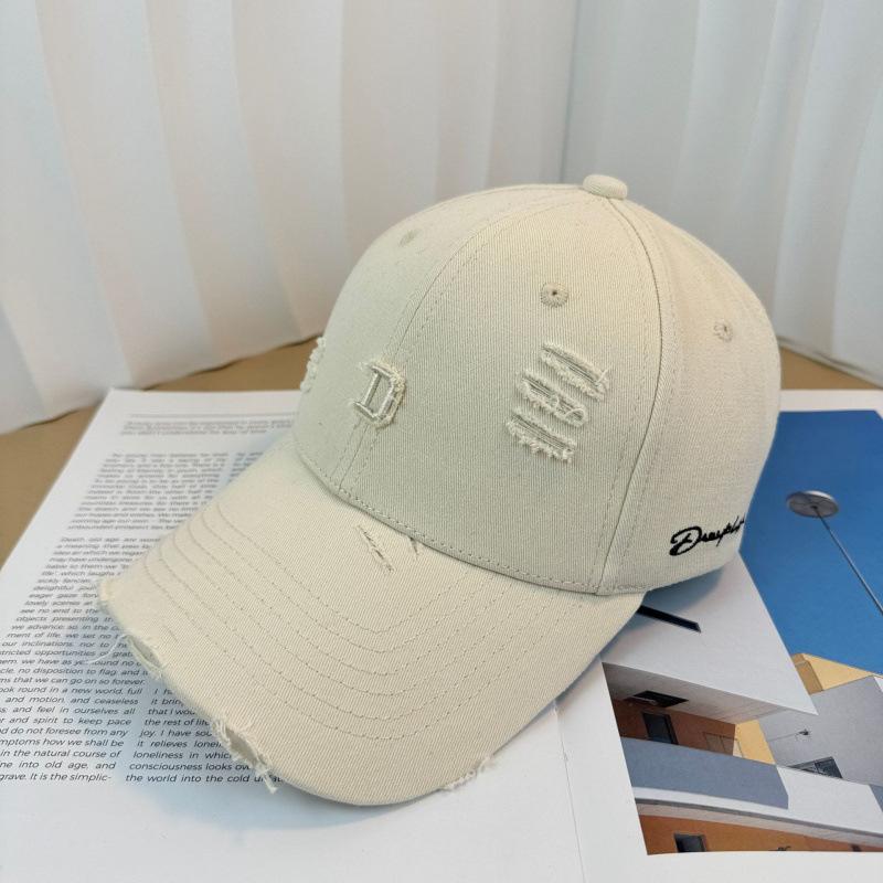 Spring And Autumn Women Wear Letter Hard Top Baseball Cap, Hole, Fashion Trend Versatile Temperament Cap
