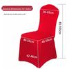 Stretchable Red and White Universal Chair Cover for Weddings, Banquets, Hotels