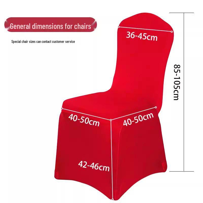 Stretchable Red and White Universal Chair Cover for Weddings, Banquets, Hotels