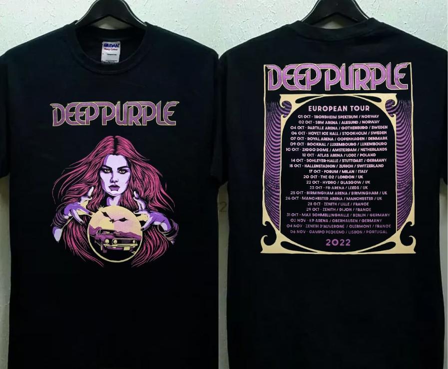 

Deep Purple European Tour 2022 T-Shirt Double Sides Unisex S-5Xl Unisex T-Shirt M