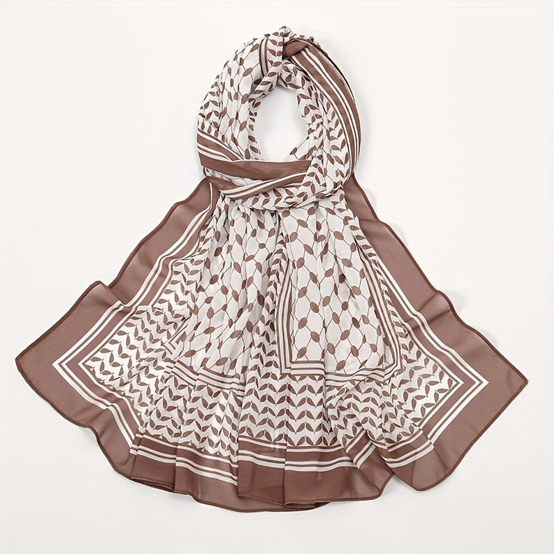 New Keffiyeh Print Chiffon for Muslim Ladies Hijab Keffiyeh Palestine High Quality Hijab Palestinian Scarf 185X70CM