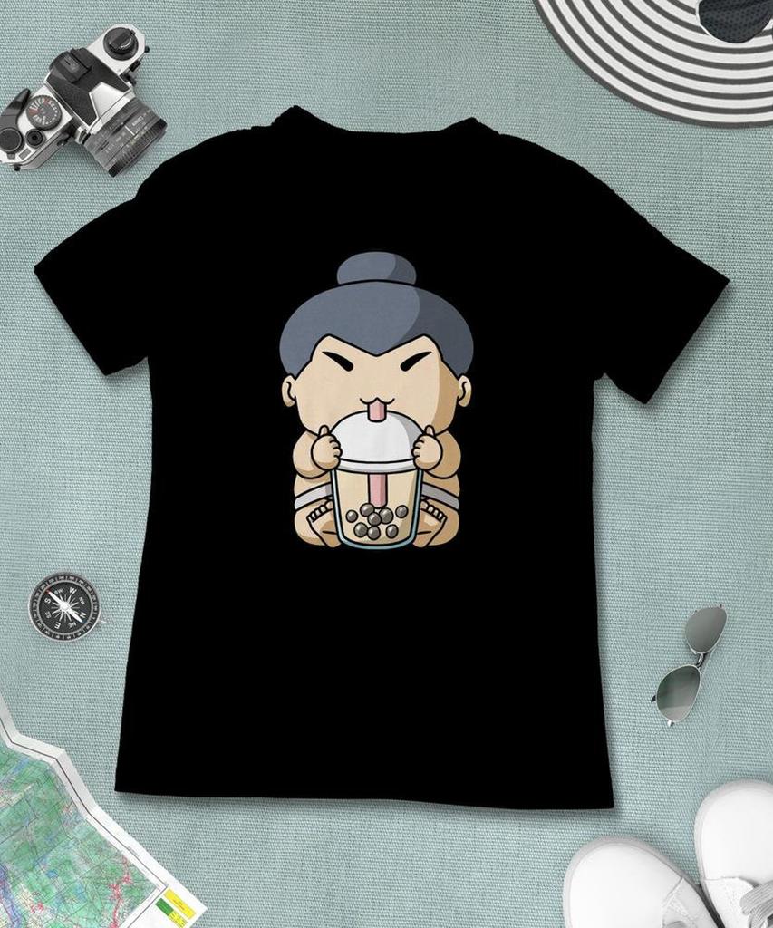 Boba Milk Tea Sumo Wrestler T-Shirt, Funny Boba Milk Tea Shirt, Bubble Tea T-Shirt, Kawaii Japanese Anime Gift