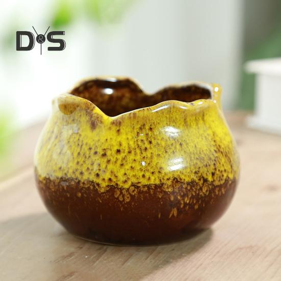 Eco Friendly Flower Pot Smooth Edge Practical Outdoor Plant Ceramic Flower Pot Container