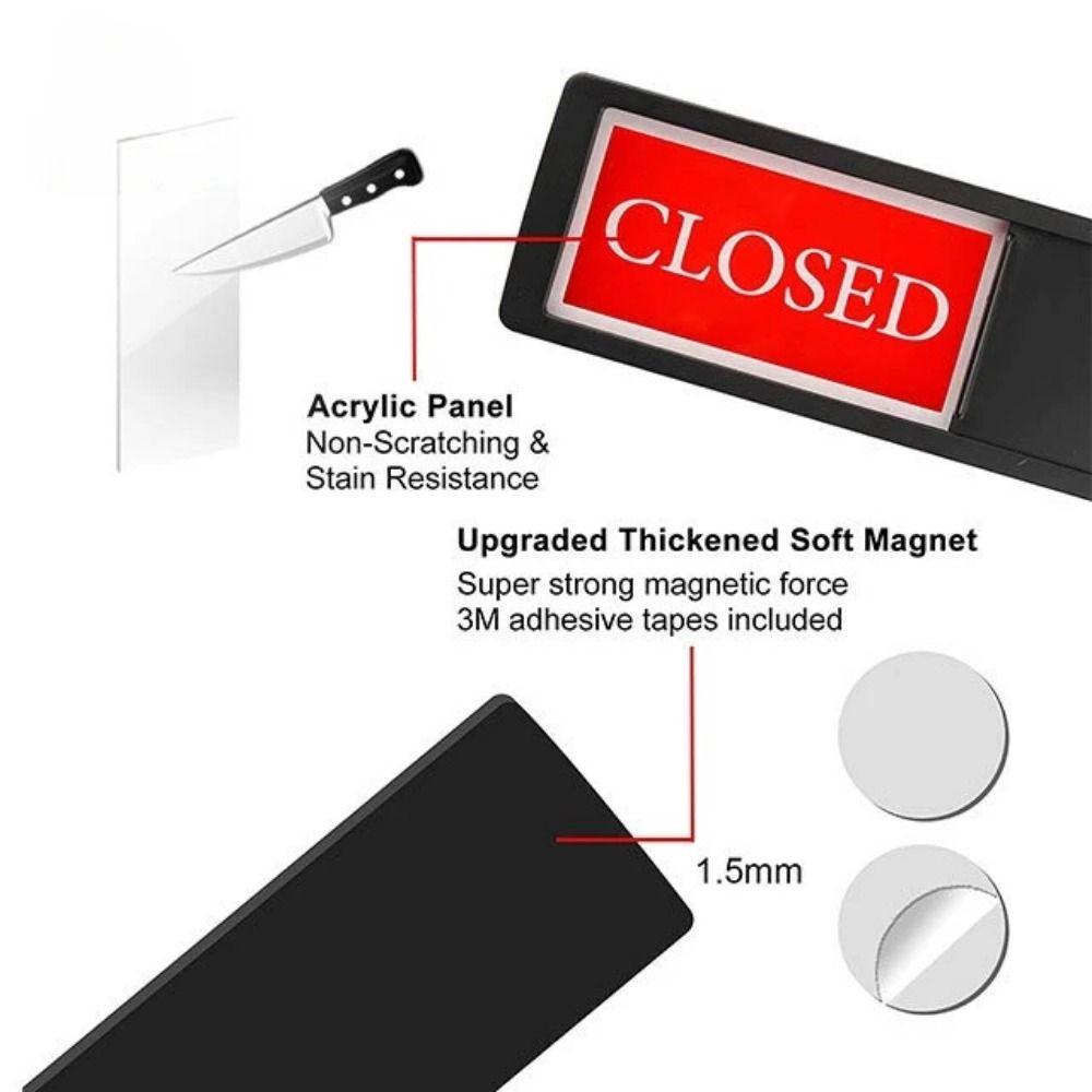 Magnetic CLOSED Slider Signs DIY OPEN CLOSED Signboard Distinctive Design OPEN Slide Sign  Restroom