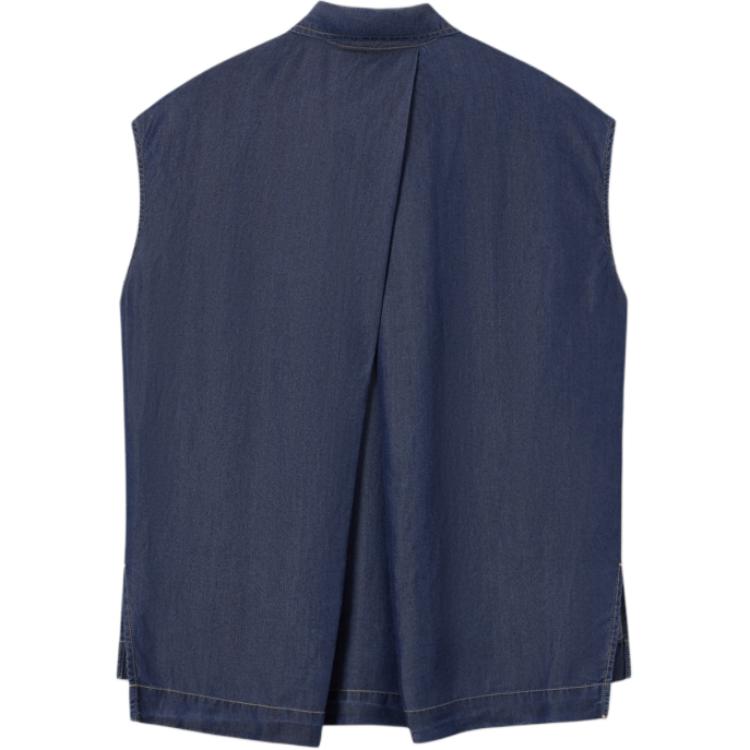 Levis Casual Comfortable Simple Solid Color Button Sleeveless Shirt Women shirts 0052S-0002