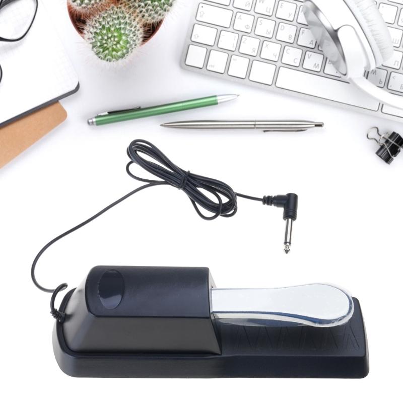 Piano Sustain Pedal Damper Pedal Polarity Switch Sustain Pedal Foot Switch 6.35mm Plug for Digital Piano MIDI Keyboard