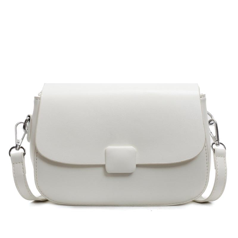 Korean Version of Niche High-end Simple Style Solid Color Portable Saddle Bag Fashionable Versatile Casual Commuter Style Messenger Bag Women