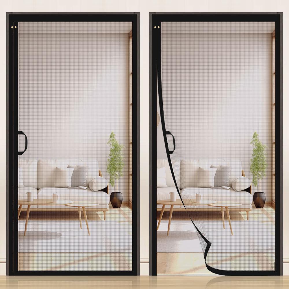 Diamond Mesh Magnetic Mosquito Door Curtain with Full-Frame Seal