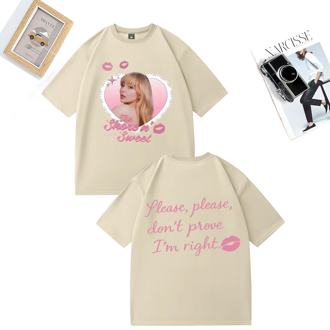 

Singer Sabrina Carpenter Tour 2026 plus size tops vintage Tshirts Unisex WOMEN s Fashion short sleeve 100 Cotton Hot Tee shirt S