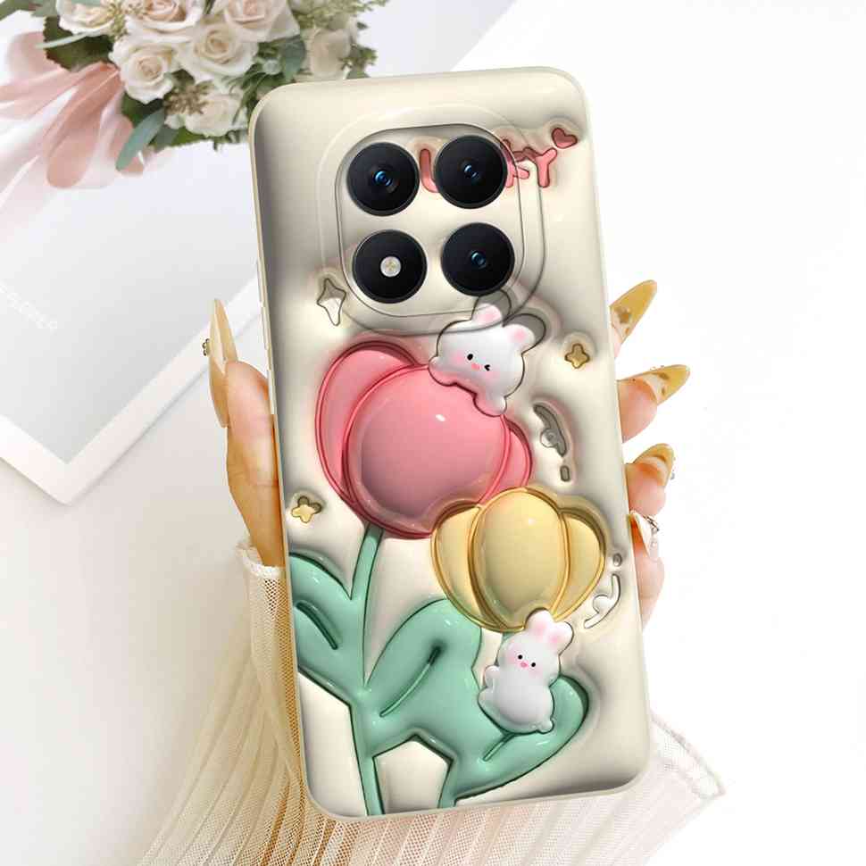 Cartoon Rabbit Case For Redmi Note 15 Pro Casing Cute Soft Phone Cover For Xiaomi Redmi Note15 Note 15 Pro 5G Capa Fundas