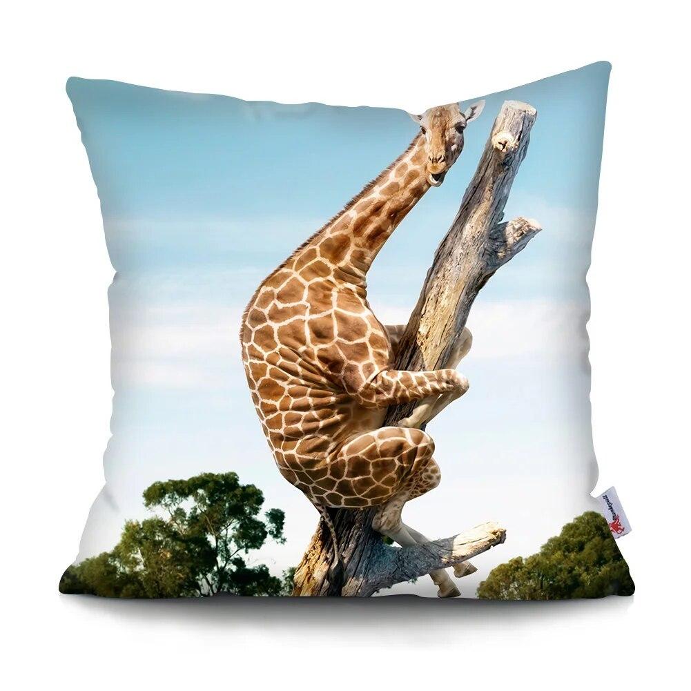 Roztomilá legrační zvířátka povlak na polštář pohovka do auta domácí dekorace povlak na polštář polyester