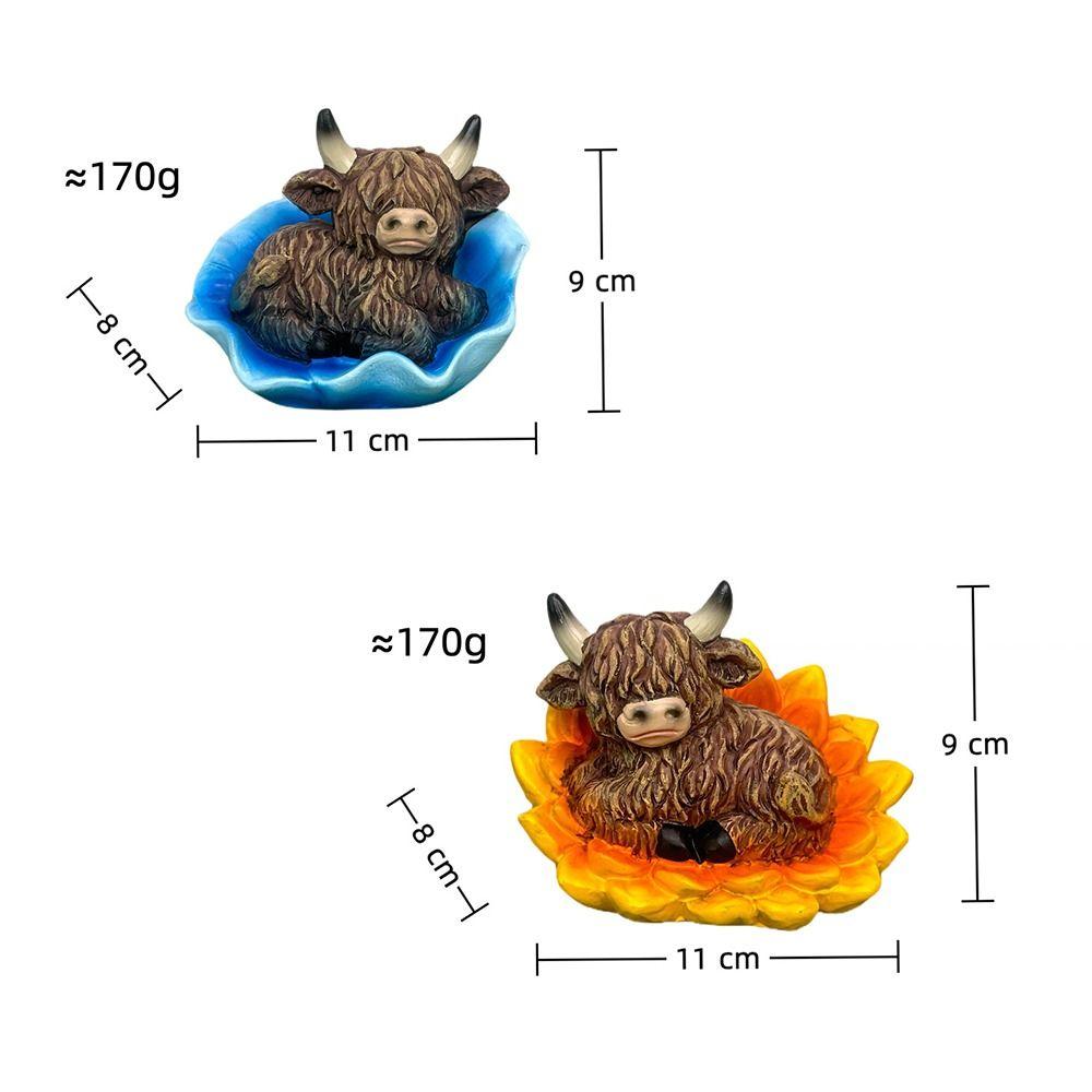 Trendy Resin Yak Figurines Cute Creative Yak Doll Handicrafts Garden Courtyard Decor Gift