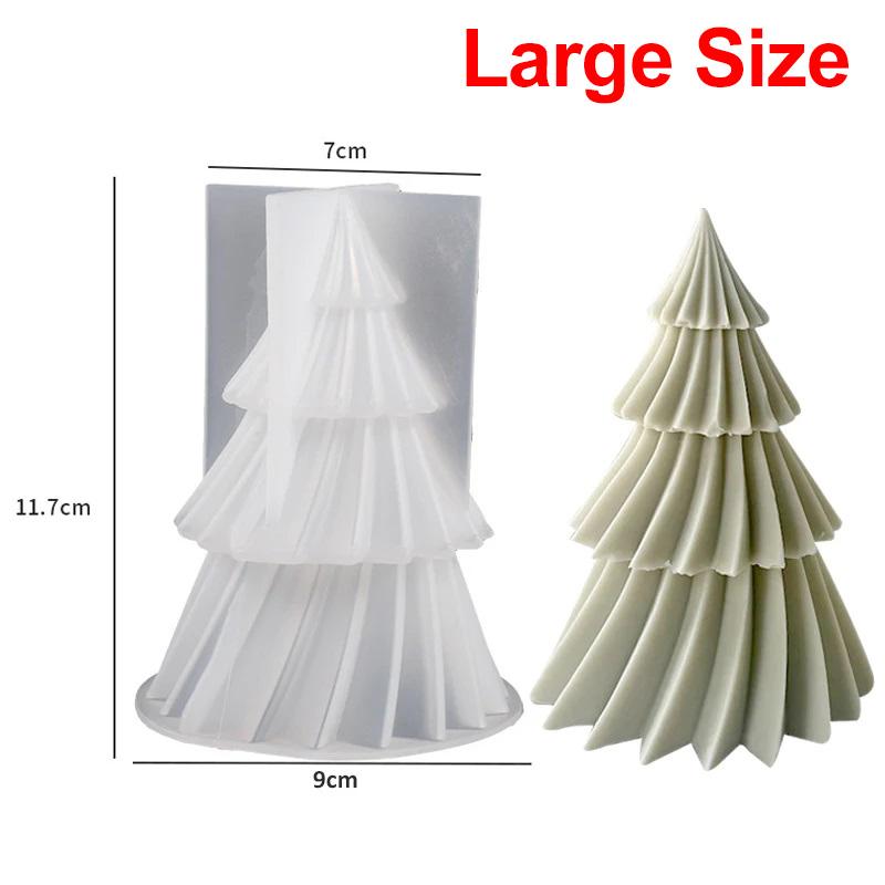 3D Geometric Pine Silicone Candle Mold Christmas Tree Scented Candles Silicone Mold DIY Aromath Candle Soap Making Tools Craft