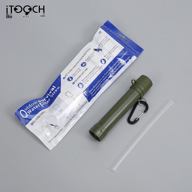 Outdoor Camping Wasserreiniger Tragbarer Trinkhalmfilter für Überleben und Notfälle