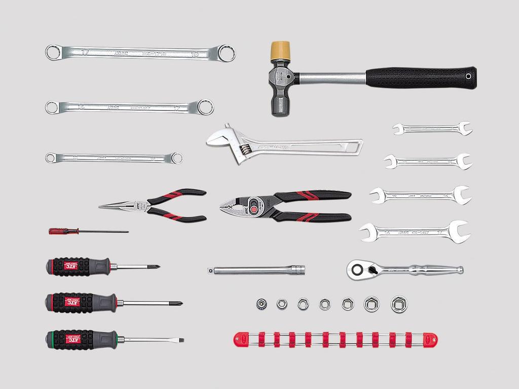 Kyoto Tool Metallkoffer Werkzeug SK3242S (KTC) 9,5 qm. 25-teiliges Set mit einer Öffnung,