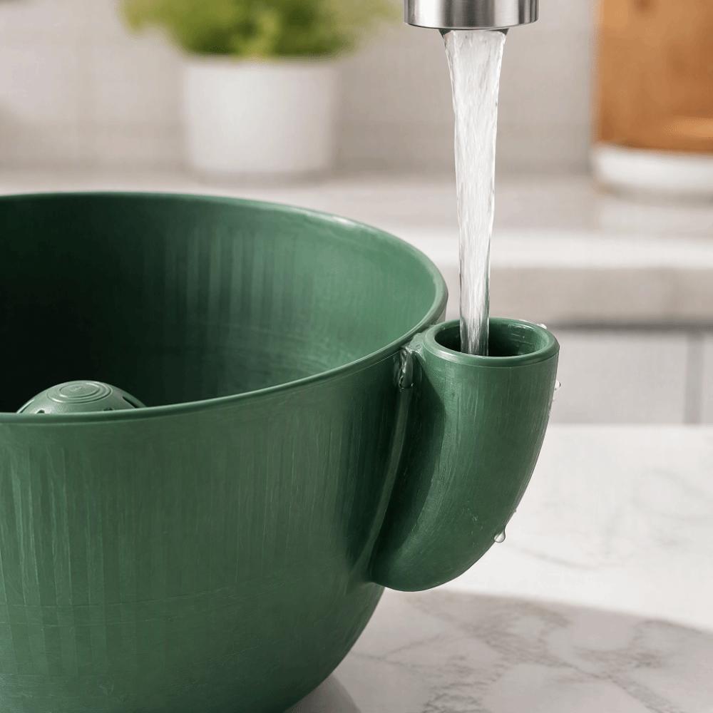 Self Spinning Berry Washing Bowl Swirling Design Kitchen Colander Vegetable Washer Kitchen Use