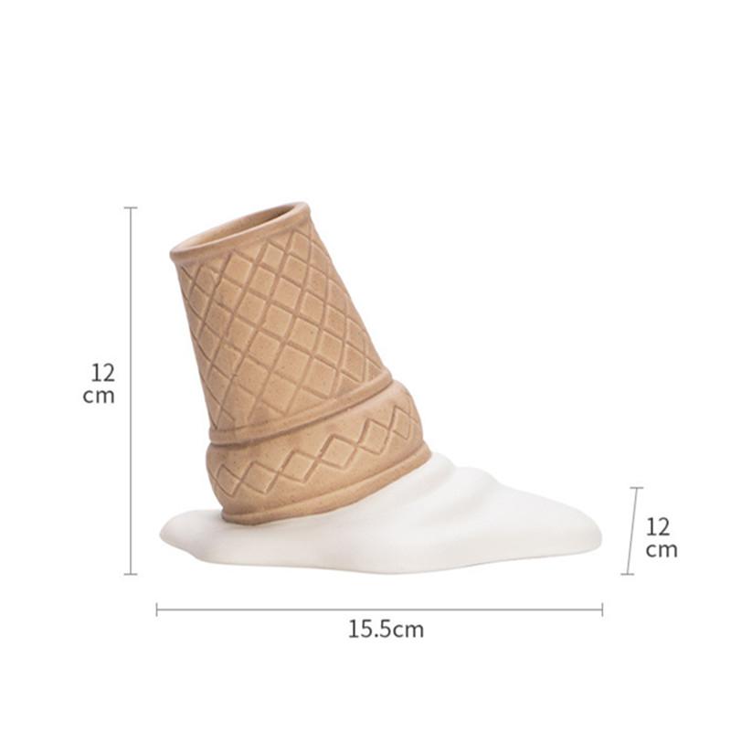 

Ваза для мороженого, украшение, креативная керамическая ваза для сухоцветов, обеденный стол, цветочная композиция, эстетическое украшение для комнаты искусства