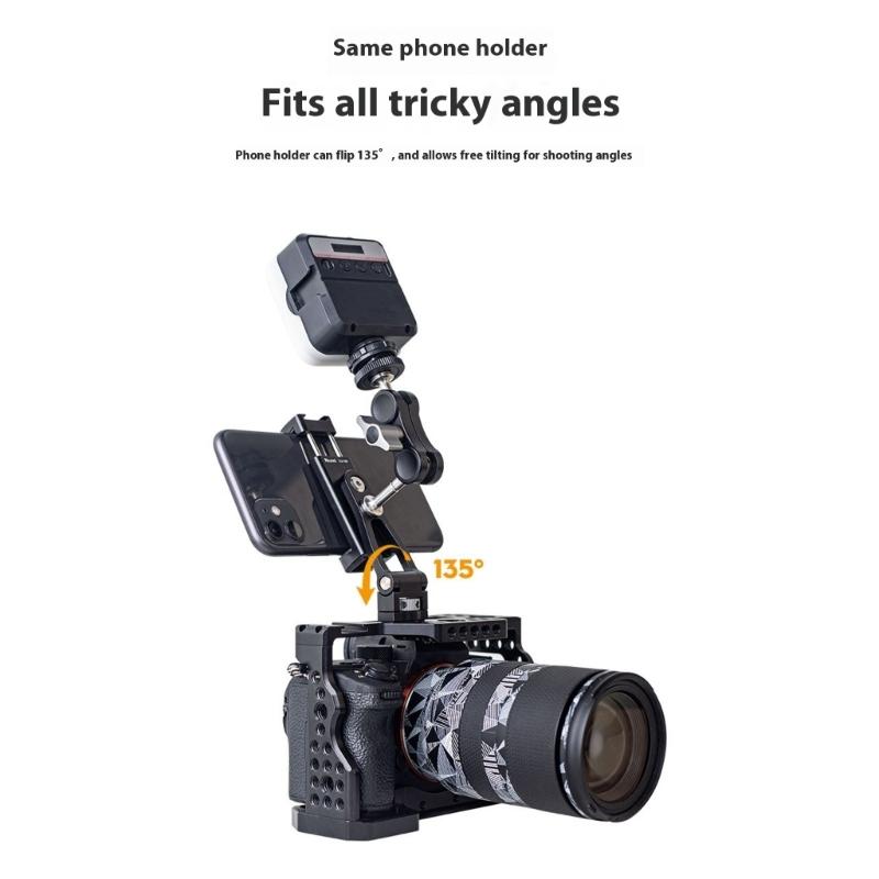 Portable Metal Camera Tripod Adjustable Height With Nonslip Base For Phone DSLR Travel Photography Videography Equipment