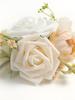 4 Pcs Hand Flower for Bride Bridesmaid Rose Wrist Corsage Boutonniere Set for Men Wedding Wrist Flower Corsage Prom Decor Groom Boutonniere