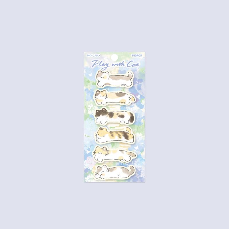 180Sheets Cute  Cat Index Sticky Notes Cartoon Special-Shaped Sticky Note Creative N Times Sticky Note School Supplies