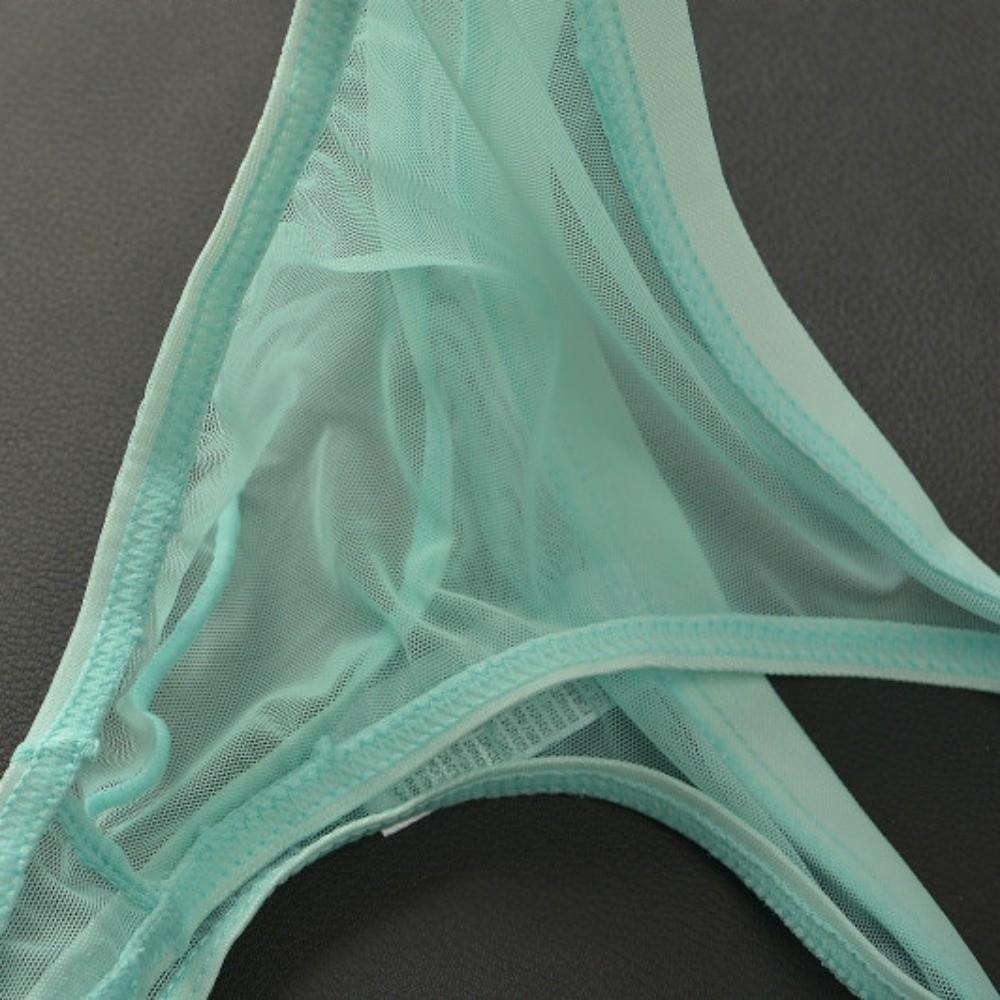 U Convex Men's Thong Intimate Wear Mesh Briefs Fashion Transparent Underpants Male
