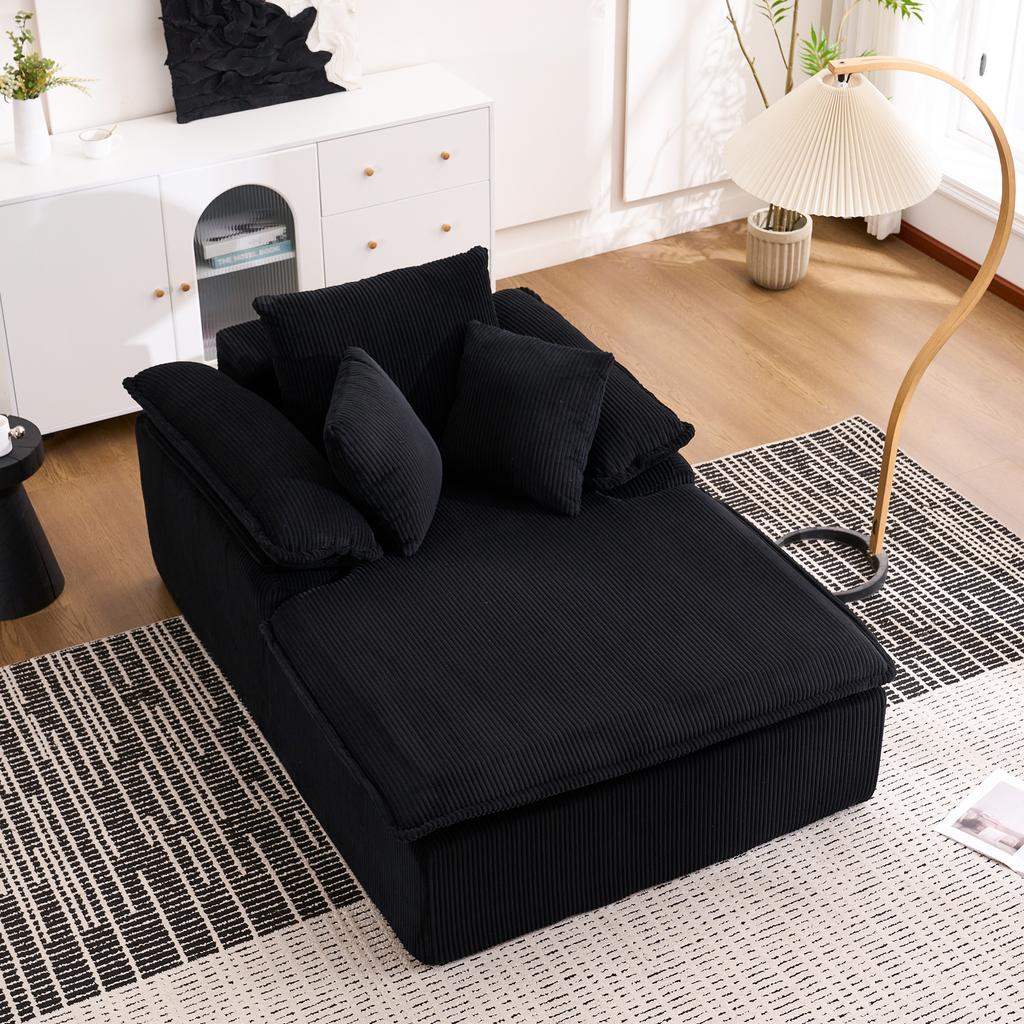 A 46cm high reclining sofa, with a frameless design. A more comfortable reading sofa, equipped with wide armrests, no need for installation.