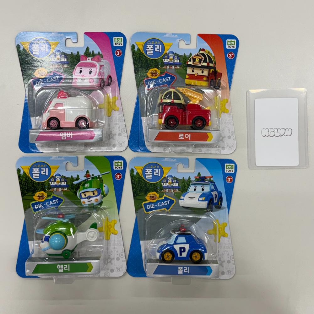Robocar Poli Kovová hračka Vyberte 1 Poli Roy Amber Helly Oficiální auto