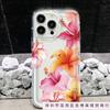 Color Fuso Flower Is Suitable for Apple 16promax Mobile Phone Case 15plus Transparent 14 Advanced 13 Airbag 12 Europe and America
