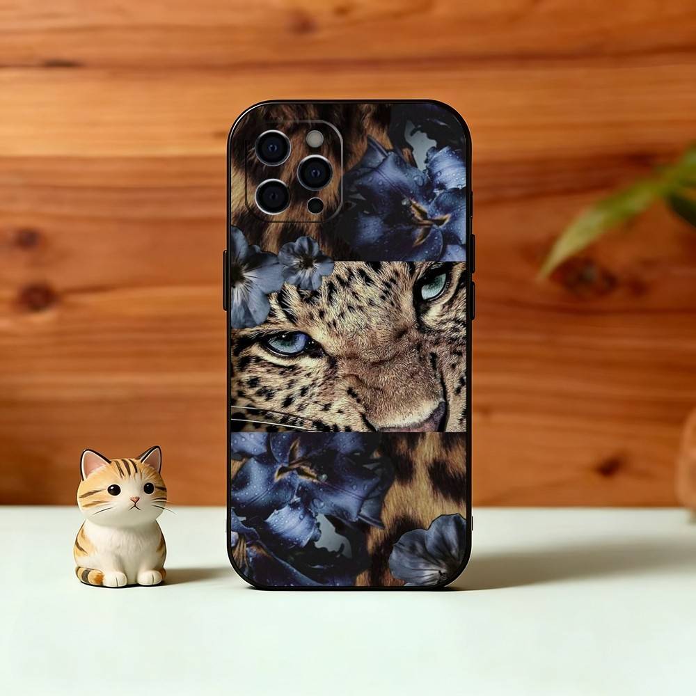 

Fashion leopard print Phone Case For iPhone 17, 16,15,14,13,12,11 Plus,Pro Max, Others Soft Black Cover iPhone16e