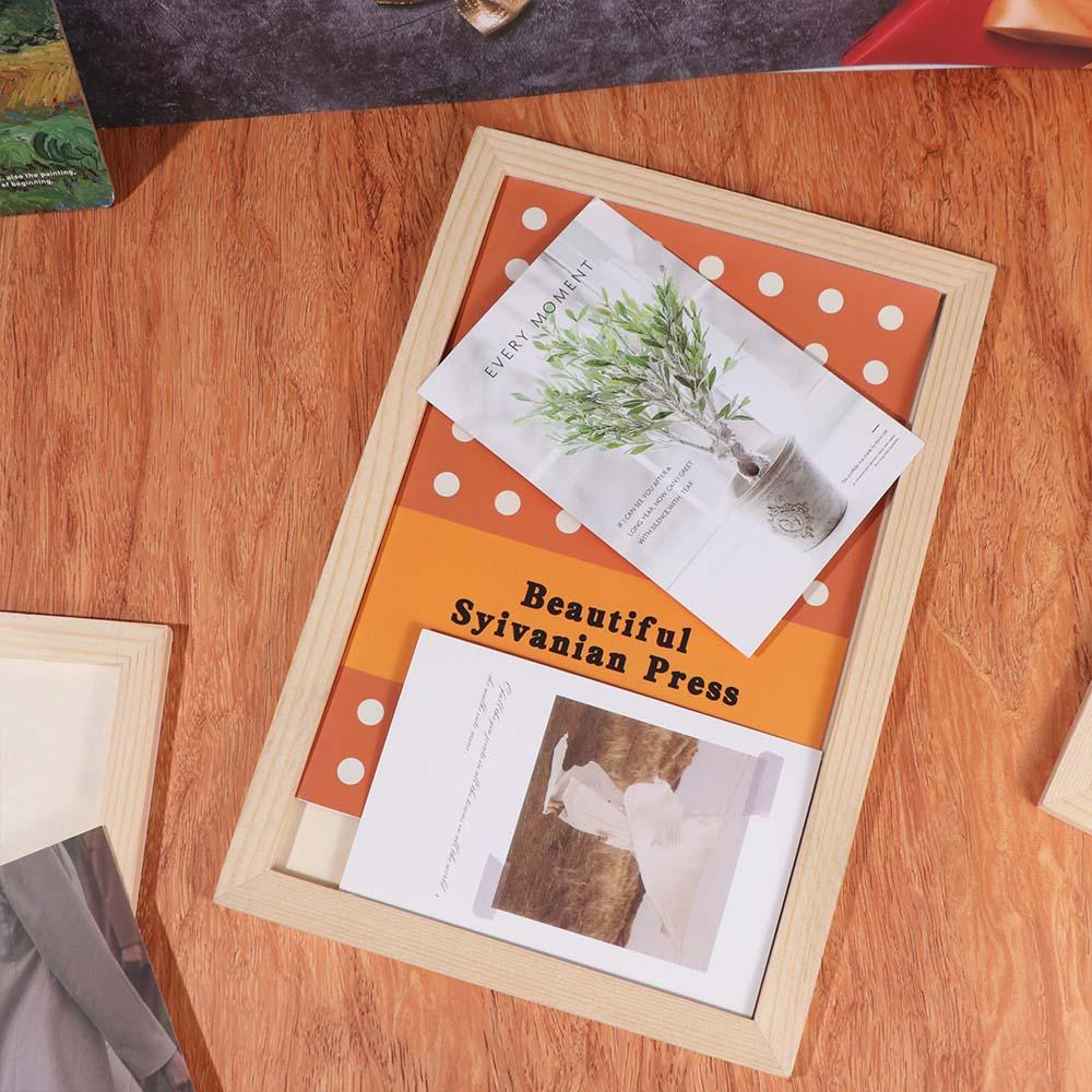 Desktop Ornament Wooden Photo Holders Painting Drawing Photo Picture Frame  Kids Gift