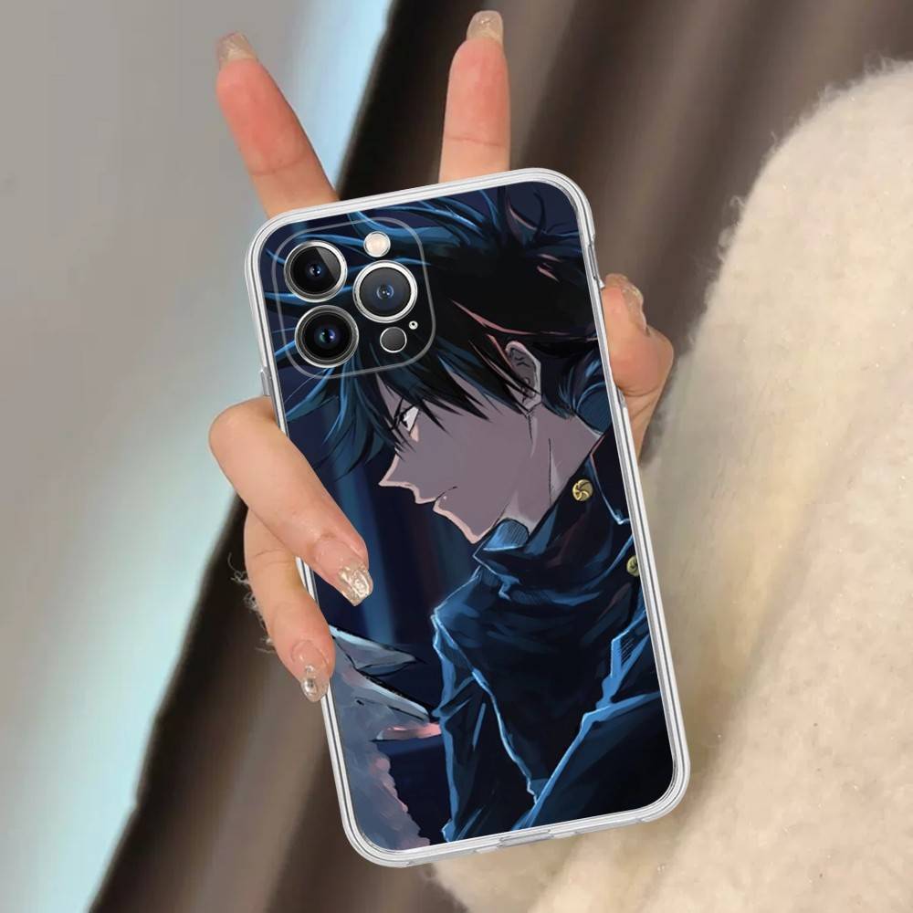 Anime Fushiguro Megumi Jujutsu Kaisen Phone Case For IPhone 11 13 16 12 17 14 15 Pro Max Plus Soft Clear Back Cover Coque