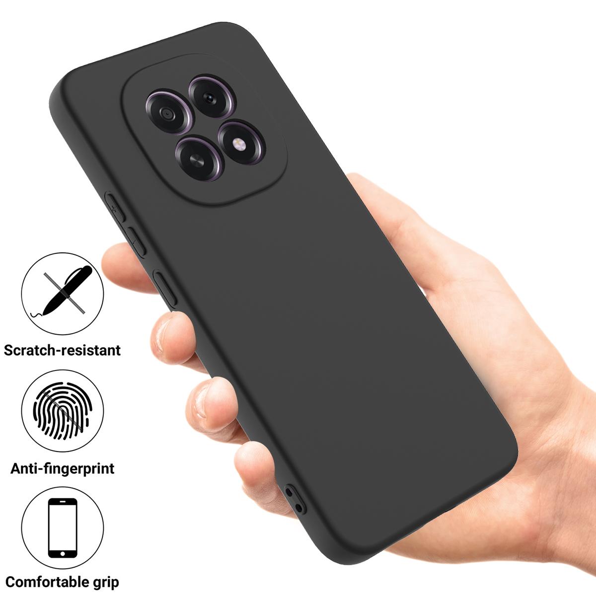 

For Oppo A5 5G/Oppo F29 5G Liquid Silicone Case Phone Back Cover with Hand Strap Green