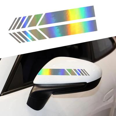 2 peças Adesivo gráfico de vinil para carro, espelho retrovisor, decalque lateral, adesivo listrado, decalques para carroceria, acessórios universais para estilo de carro