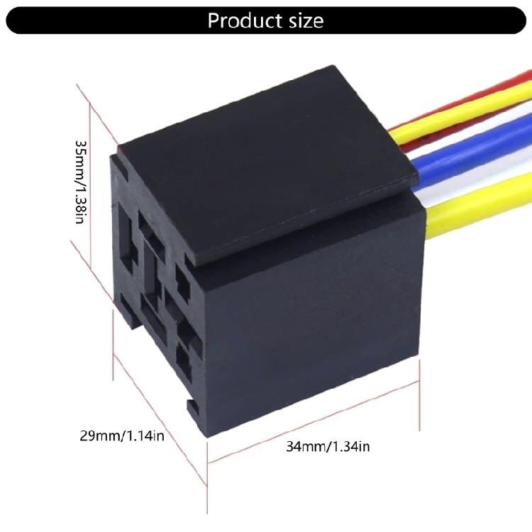 Reliable 80A Relays Socket Wiring Harness for Vehicle Electrical System with Clear Identification Mark Easy Installation