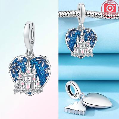 Copper Original Fairy Tale Soldier Castle Magic Hat Heart Beads Fit Bracelet Women Diy Material Phone Charms