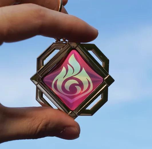 Genshin Impact Court Of Fontaine Vision Furina Weapon Chinese Game Periphery Glass Model Keychain Car Pendants Collectible Toy