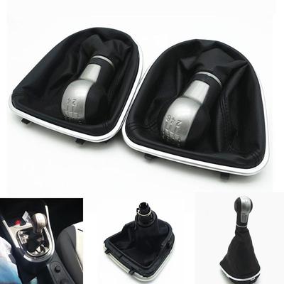 Manual Car Gear Shift Knob Stick Lever Pen Leather Gaiter Boot Cover Case Collar For Seat Altea Leon II Toledo III 2004-2012