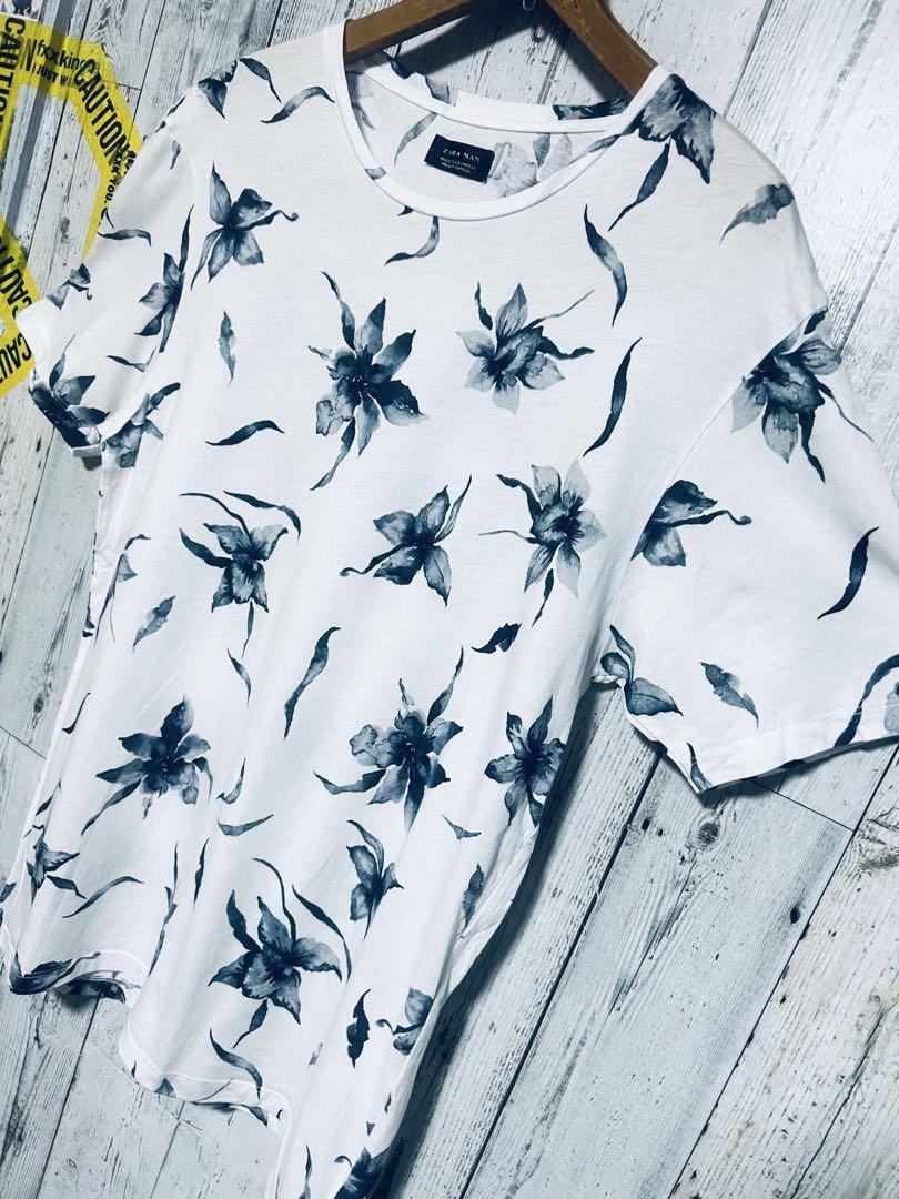 

[Б/У] Ikebana Shade Art / Футболка ZARA Сверхлимитированной Серии с Принтом «Ледяной Цветок», Размер XL